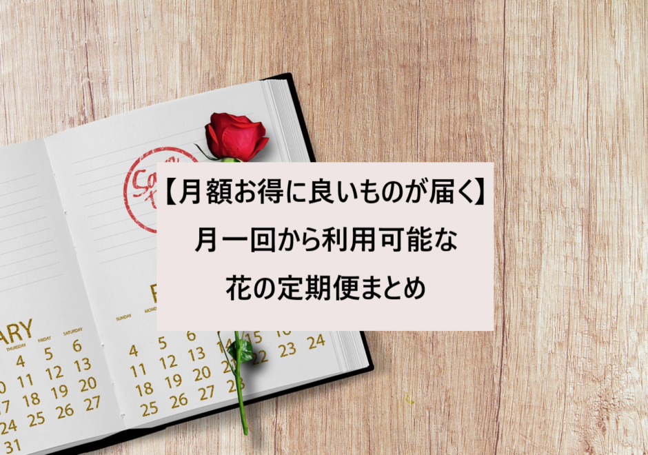 【月額お得に良いものが届く】月一回から利用可能な花の定期便まとめ