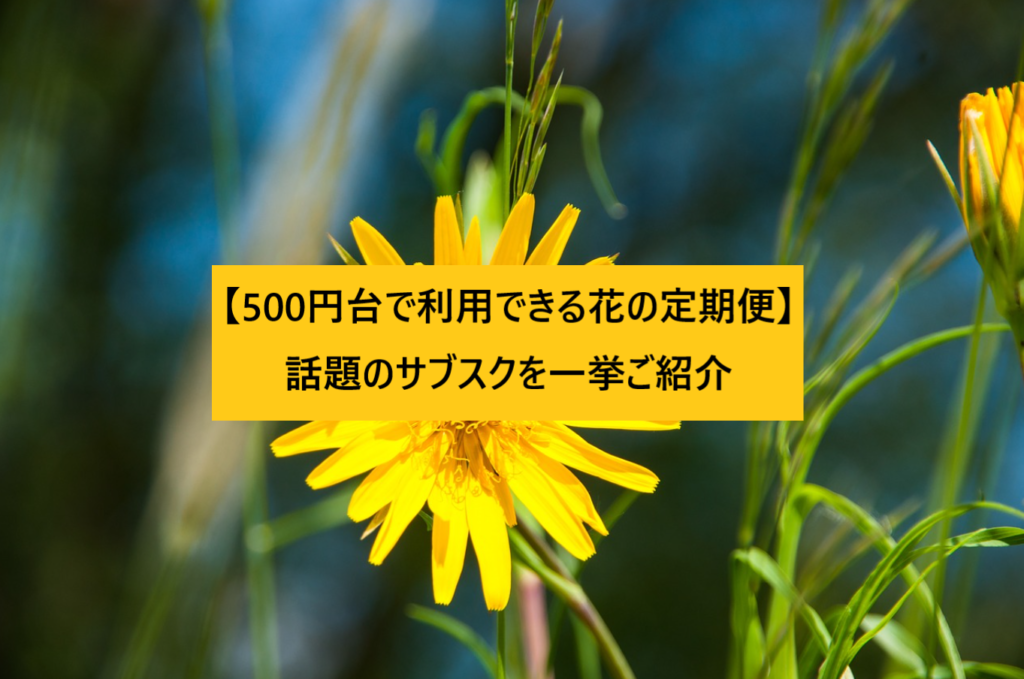500円台で利用できる花の定期便 話題のサブスクを一挙ご紹介 花そうネット